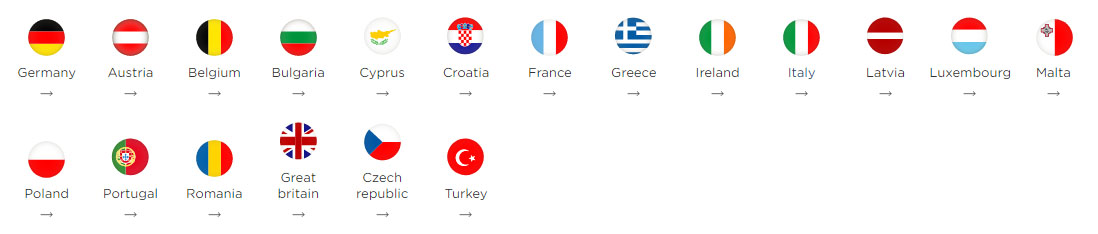 I paesi che partecipano agli Erasmusdays 2018